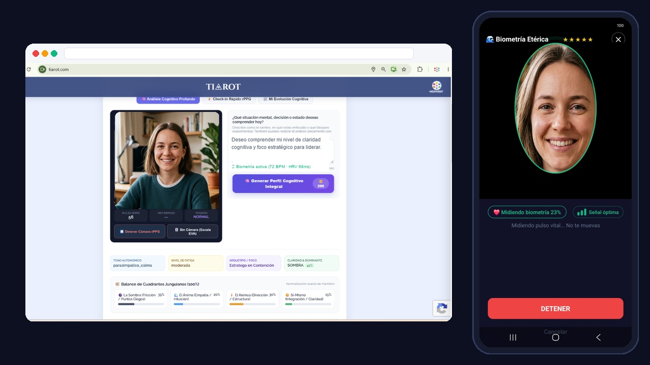 TIAROT Bienestar Integral y Perfil Cognitivo en Web y App Móvil